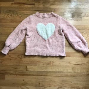 LC Lauren Conrad Blouson-Sleeve Sweater Pink